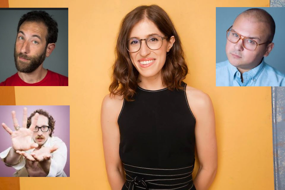 Emmy Blotnick, Ari Shaffir, Ian Fidance, and Stavros Halkias